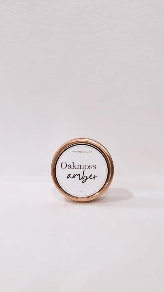 TRAVEL CANDLE - Oakmoss + Amber